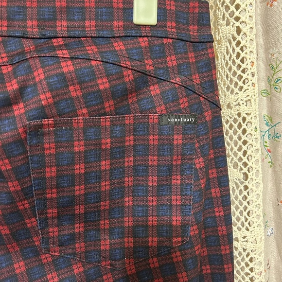 Anthropologie x Sanctuary Finchley Plaid Leggings Size Large - Picture 3 of 5